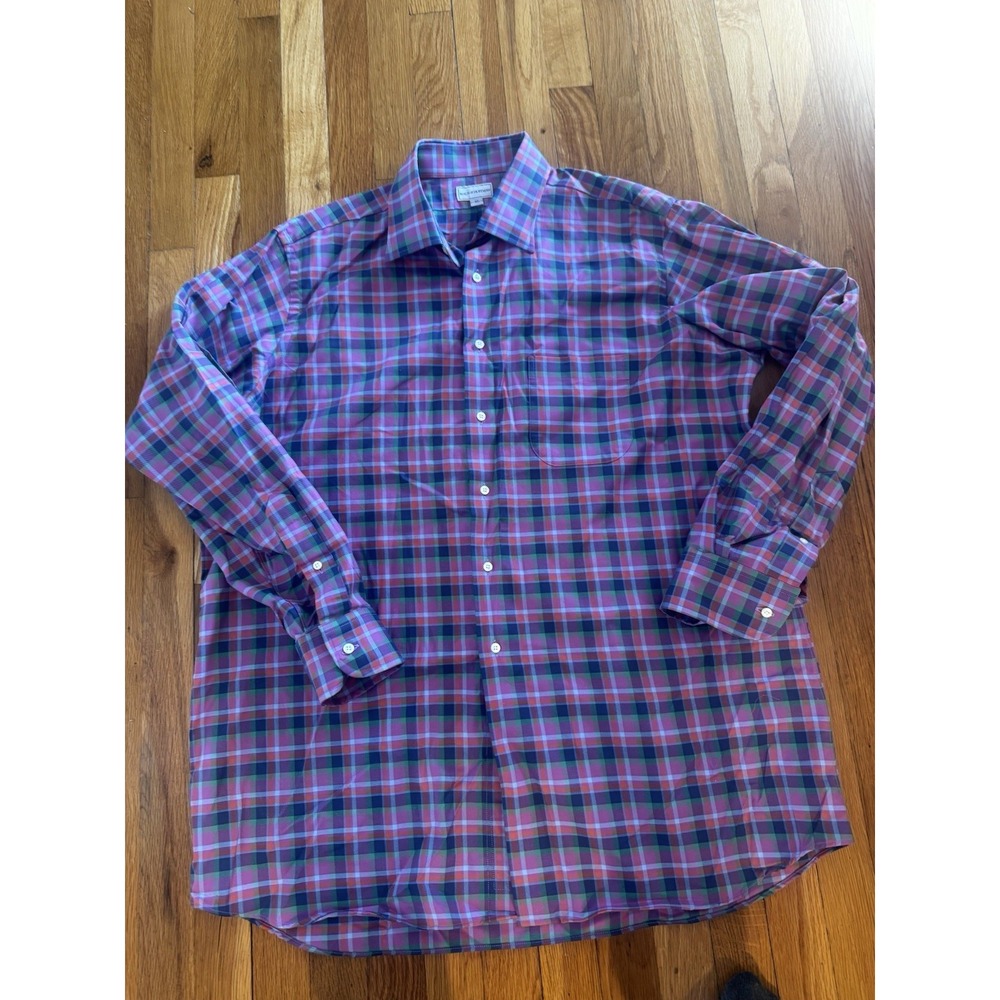 Vintage Maus‎ Hoffman Men's XL Multicolor Plaid Long Sleeve Button Down